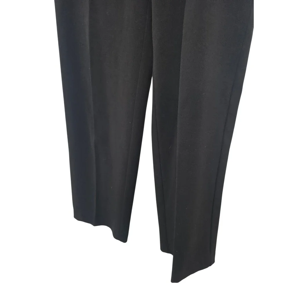 Briggs New York Womens Black Straight Leg High Rise Dress Pants‎ Size 8S Petite